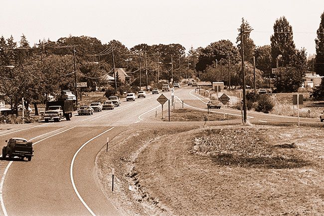 ##(Aug. 29, 1975) The spot where Three-Mile Lane merges with Highway 18 is one of the worst In the county, according to the Oregon State Police. At least one death has occurred at the spot, while countless in|ury accidents have also taken place.