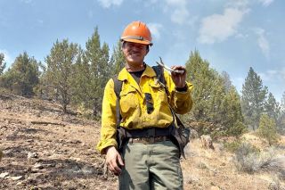Submitted photo##Chris Stash, an eight-year veteran of the Zigzag Interagency Hotshot Crew, was severely injured earlier this month while on an operation when a tree fell on him.
