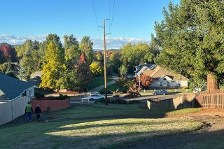 Kirby Neumann-Rea/News-Register##The view from the top of Wallace switchbacks, looking north along the Greenway toward Jay Pearson Park.