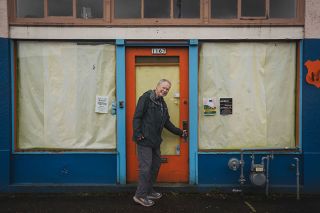 Morgan Hein/Oregon Journalism Project##Bill Van Nostran, a retired pastor at the First Presbyterian Church in Astoria, first conceived of converting this empty building into housing.