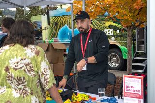 Emily Bonsant/News-Register##Alejandro Mena, reproductive health program manager for Virginia Garcia Memorial Health Center, shares information during the grand opening of the Sheridan clinic on Oct. 17. Emily Bonsant/News-Register##Alejandro Mena, reproductive health program manager for Virginia Garcia Memorial Health Center, shares information during the grand opening of the Sheridan clinic on Oct. 17.