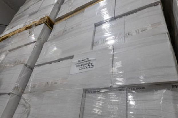 Rachel Thompson/News-Register##Several pallets of Sokol Blosser 2020 wines are stored in the winery’s warehouse as the company determines how it will dispose of them. Smoke taint from the 2020 Labor Day wildfires caused the wines to go bad as they aged in the bottle, leading to distributors returning pallets’ worth of product to the wineries.