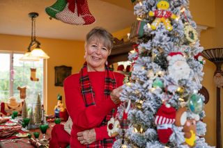 Rusty Rae/News-Register##Donna Parkinson is among community members who will open their decorated houses for the Soroptimist Holiday Home Tour on Dec. 7.