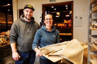 Rusty Rae/News-Register##Brendan and Haley Byer aim to feed the community wholesome, nutritious food at Alea Bakery, which they opened this year in Mac Market. The couple came to McMinnville to cook and bake at the original Okta, but went out on their own after the restaurant closed. They offer breads, pastries and breakfast and lunch items.