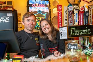 Rusty Rae/News-Register##Mike and Mandie Howard are happy to have opened their fourth pizza restaurant, this one in Lafayette and named for her, Mandie&rsquo;s Classic Pizzeria. Mike, who started Mikey&rsquo;s in McMinnville 15 years ago, calls his wife his biggest supporter.