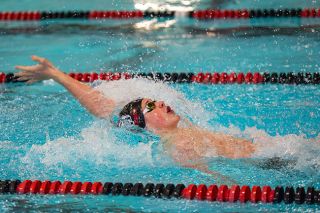 Rusty Rae/News-Register file photo#Keller Shea performs a backstroke during Mac&rsquo;s dual against Sherwood on Thursday, Dec. 18. A commit to the University of Pacific, Shea had little riding on his performances in Washington, but still swam quickly to help break the club&rsquo;s 800-free record.