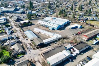 Jake Volz/Eagle Eye Photography##An aerial photo shows the 3.5-acre parcel that will become a 171-unit affordable housing complex in the Northeast Gateway District of McMinnville. Residents have expressed concerns over proposed parking spaces, saying the nearby roads (Northeast 10th and Alpine avenues, pictured) are already short on spaces.