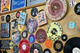 Kirby Neumann-Rea/News-Register##The colorful array of vinyl discs from many music styles and eras, at Vortex Records on Third Street.