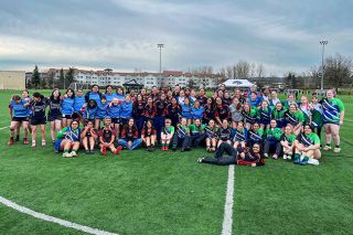 Photo courtesy of Christine Bader##McMinnville High School-based Valley Panthers mixed in with their sometimes-rival Portland Grackles and Summit Storm to compete in a preseason mixed friendly round robin against Washington State s Liberty and the Beaverton Barbarians on Feb. 28 at Delta Park in Portland.
