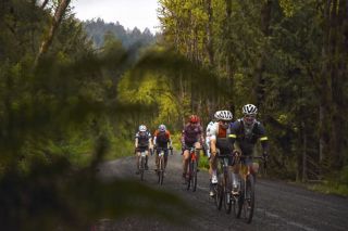 Photo courtesy of Brian Kice##Many riders chose to ride in pelotons (larger groups of cyclists) for a variety of reasons. By the end of the day, some had formed lasting relationships with the other participants.