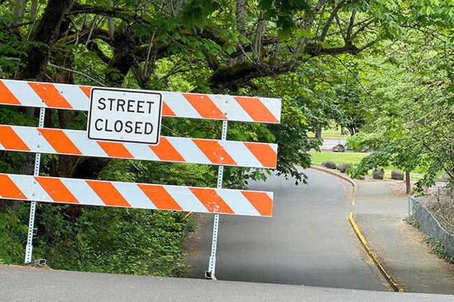 Both entrances to Joe Dancer Park were barricaded Tuesday afternoon as McMinnville Police investigated a reported shooting inside the park.