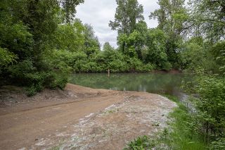 Rachel Thompson/News-Register##The long-defunct boat ramp at Dayton Landing Park may be revitalized by future improvements if the city of Dayton takes ownership. A 2018 plan that fizzled called for a replacement ramp with the current one preserved for canoeists and kayakers.
