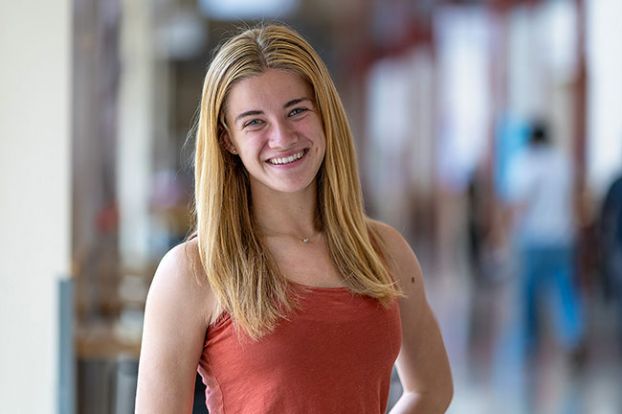 Rachel Thompson/News-Register##Tayah Curry, who will graduate tonight from McMinnville High School, is excited about serving in the Navy. She won a hard-to-get placement in the Naval Academy because of her academic strengths and physical fitness, developed through participating in track, cross country and wrestling.