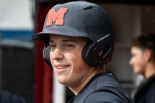 Nathan Ecker/News-Register file photo##AJ Morrison enjoys a bit of sunshine during McMinnville&rsquo;s stormy 11-1 victory over Glencoe on Monday, May 18. He had the fourth most plate appearances (109) of any player in 2026.