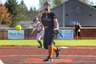 Nathan Ecker/News-Register file photo##Yamhill Carlton&rsquo;s Taylor Bradfield attacks the zone during the Tigers&rsquo; first meeting with Dayton during the 2026 season on Monday, April 6. Bradfield responded from what was a 4-2 loss to shut out the Pirates in a 4-0 Tiger victory on Thursday, April 30.