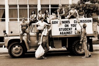 ##(June 16, 1971) A group of McMinnville teenagers hustled litter last Thursday and Friday as part of the Governor&rsquo;s Commission on Youth &ldquo;Student Action Against Litter&rdquo; program. Competing against other young groups in the state, they are shown following their completion of the project Friday afternoon. They picked up 106 bags, or 2,120 lbs of litter, covering 15 miles between McMinnville and Sheridan. Those involved from the local area included Liliana Fricker, Dave New, Cindy Rutschman, Karen Osborne, Mark Rutkowski, Thrina Macy, Jacque DeVare and John Rathkey. They are shown with Rich Parker, director of the program, and his assistant Rick Woodard (sitting on cab of truck)