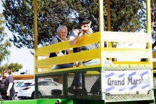 Nathan Ecker/News-Register##Hometown Days parade grand marshals Cheryl and Ivan Whitlow were recognized for the decades of volunteer service they gave to the annual community celebration. Sheridan Hometown Days is organized by the Sheridan Revitalization Movement and other West Valley non-profits.
