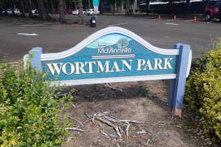 Emily Bonsant/News-Register##The east entrance of McMinnville&rsquo;s Wortman Park.