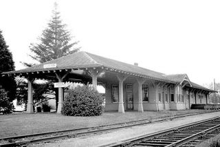 Courtesy Salem Public Library##Once the depot was established, rail workers called the unnamed stop &ldquo;Carl&rsquo;s&rdquo; for Wilson Carl, the man who petitioned for the train stop. It then became known as Carlton and the city took the name for its own. When this photo was taken in 1961, the depot was being used for storage.