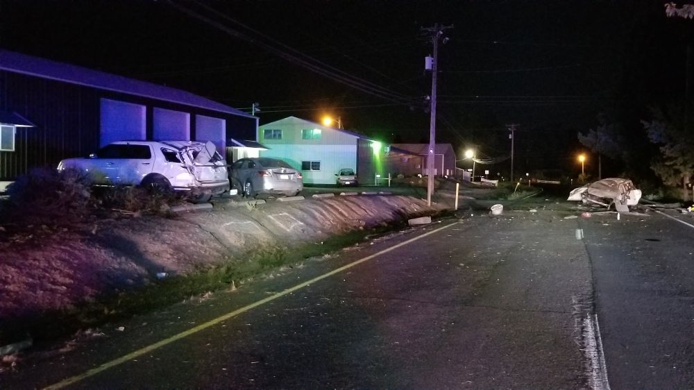 Photo courtesy Oregon State Police##A single vehicle crash north of McMinnville on Highway 99W claimed the life of a Dayton man Thursday night.