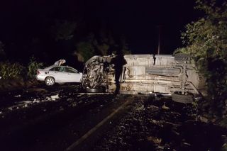 Oregon State Police submitted photo##A Woodburn man was killed late Friday night in a two-vehicle head-on crash just west of Newberg on Highway 240.