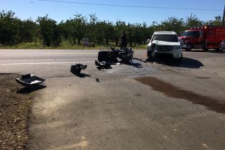 Photos courtesy Marion County Sheriff s Office##A Newberg motorcyclist was killed in a crash Thursday morning in rural Marion County.
