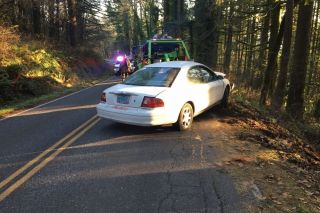 Photo courtesy Yamhhill County Sheriff s Office##A Hillsboro woman driving this car was killed Wednesday afternoon in a single-vehicle crash north of Newberg.