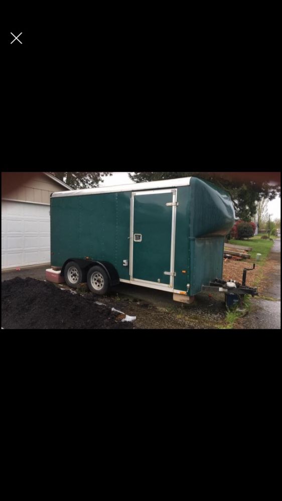 Submitted photo##The missing trailer in which Big Blue and another telescope were stored.