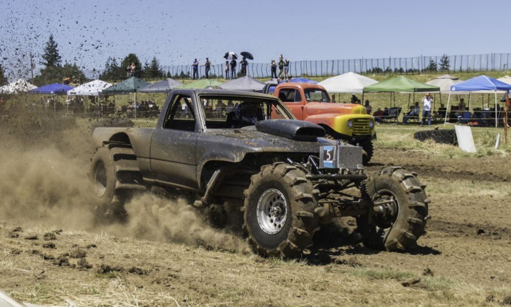 Malia Riggs for the News-Register##
Mondo Ojeda, of Lead Foot Racing, finished second in the Open Class at the Willamina Mud Drags.