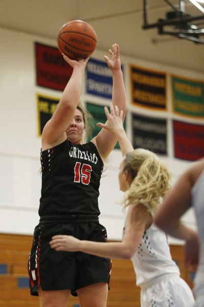 Rockne Roll/News-Register##
Kylee Arzner finished the night with 12 points, and was also a force on defense.