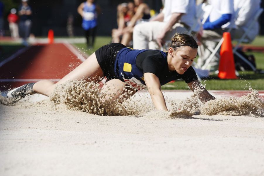 Rockne Roll/News-Register##
Ronni VanZant of Sheridan won the Class 3A girls  long jump title with a final mark of 16 feet, 11.25 inches.