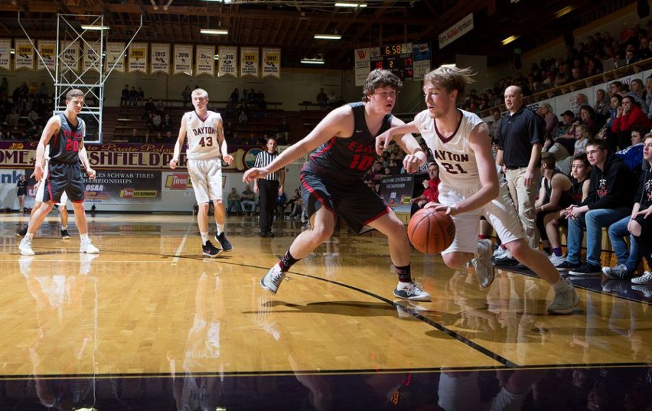 Rockne Roll/News-Register##
Tanner Lewis drives baseline for the Pirates.