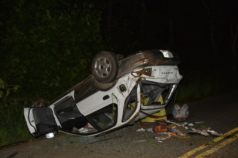 Photo courtesy Yamhill County Sheriff s Office##A 30-year-old Willamina woman was killed Thursday night in this crash north of Willamina on Gilbert Creek Road.