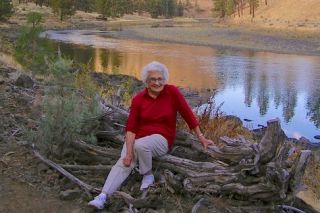 Mitch Rohse photo ##
Elaine Rohse on the North Fork of the John Day River in Grant County in 2007. Rohse often writes about her childhood in Eastern Oregon in her News-Register column, “Rohse Colored Glasses.”